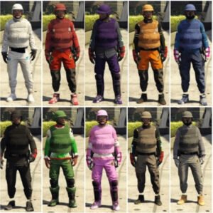10 Colored Helmets & 10 Colored Joggers Service