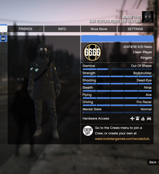 Account for xbox series s/x. Level 650, 7 billion in the bank, Fast run, Mod  outfits, 50 cars full mod and Everything unlocked. +100 vouches. I can show  you the account in