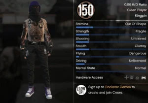 PS5 STARTER FAST RUN ACCOUNT - RANK 150 - 100 MILLION MODDED OUTFITS